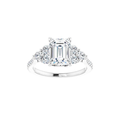 Ever & Ever 14K White Gold .62ctw 4 Prong Style Diamond Semi-Mount Engagement Ring