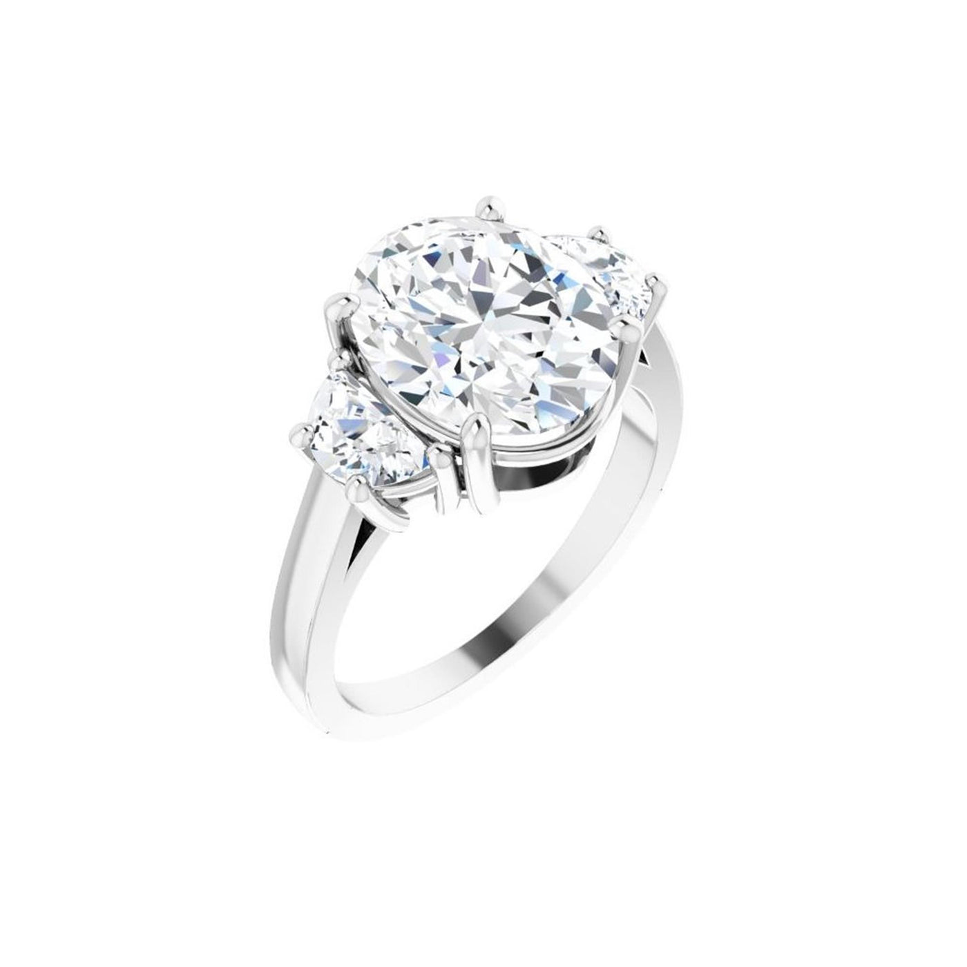 14K White Gold .75ctw 4 Prong Style Diamond Semi-Mount Engagement Ring