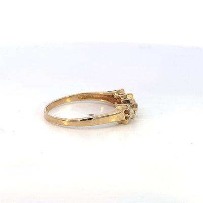 Estate 14K Yellow Gold .33ctw Chevron Diamond Fashion Ring