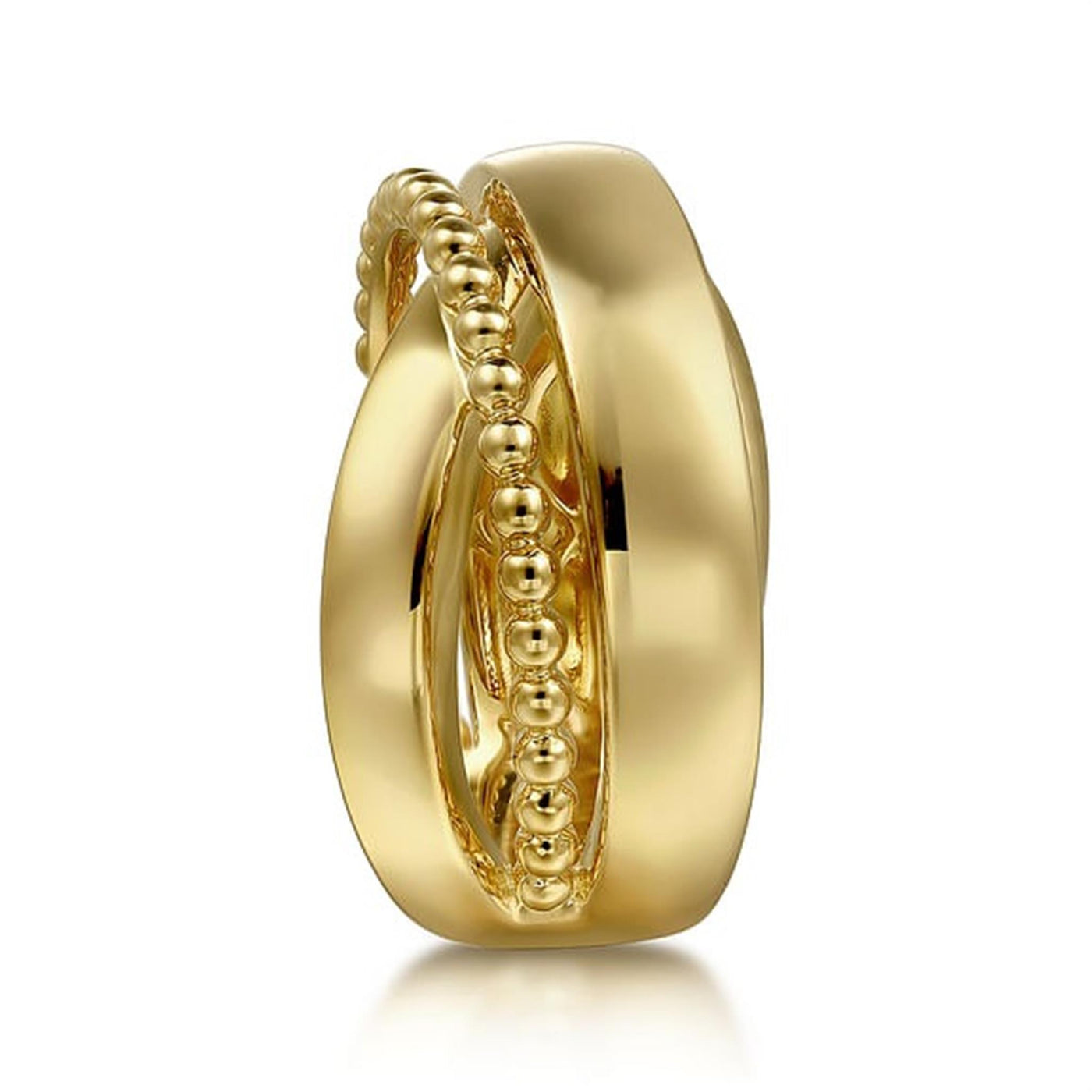 Gabriel 14K Yellow Gold Ribbon Bujukan Style Ring