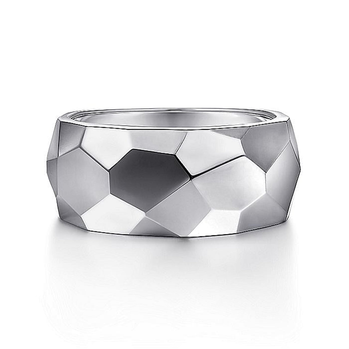 Gabriel Sterling Silver Textured Textured Style Men's Ring