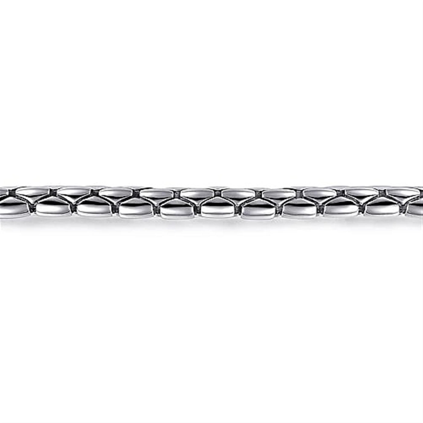 Gabriel Sterling Silver 7.5" Solid Chain Tubular Chain