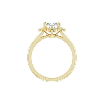 Ever & Ever 14K Yellow Gold .06ctw 4 Prong Style Diamond Semi-Mount Engagement Ring