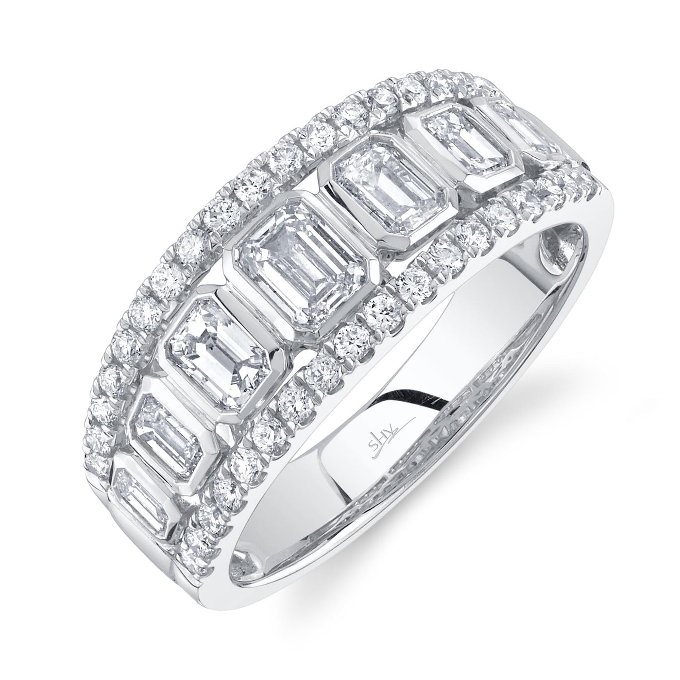 14K White Gold 1.55ctw Fancy Diamond Fashion Ring