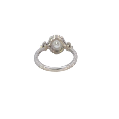 14K White Gold .87ctw 4 Prong Diamond Engagement Ring