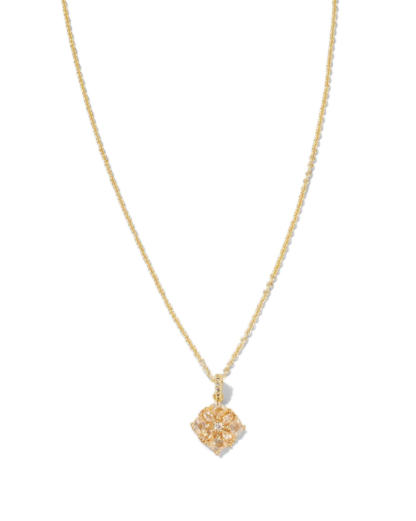 Gold Tone Necklace Featuring White Crystal by Kendra Scott