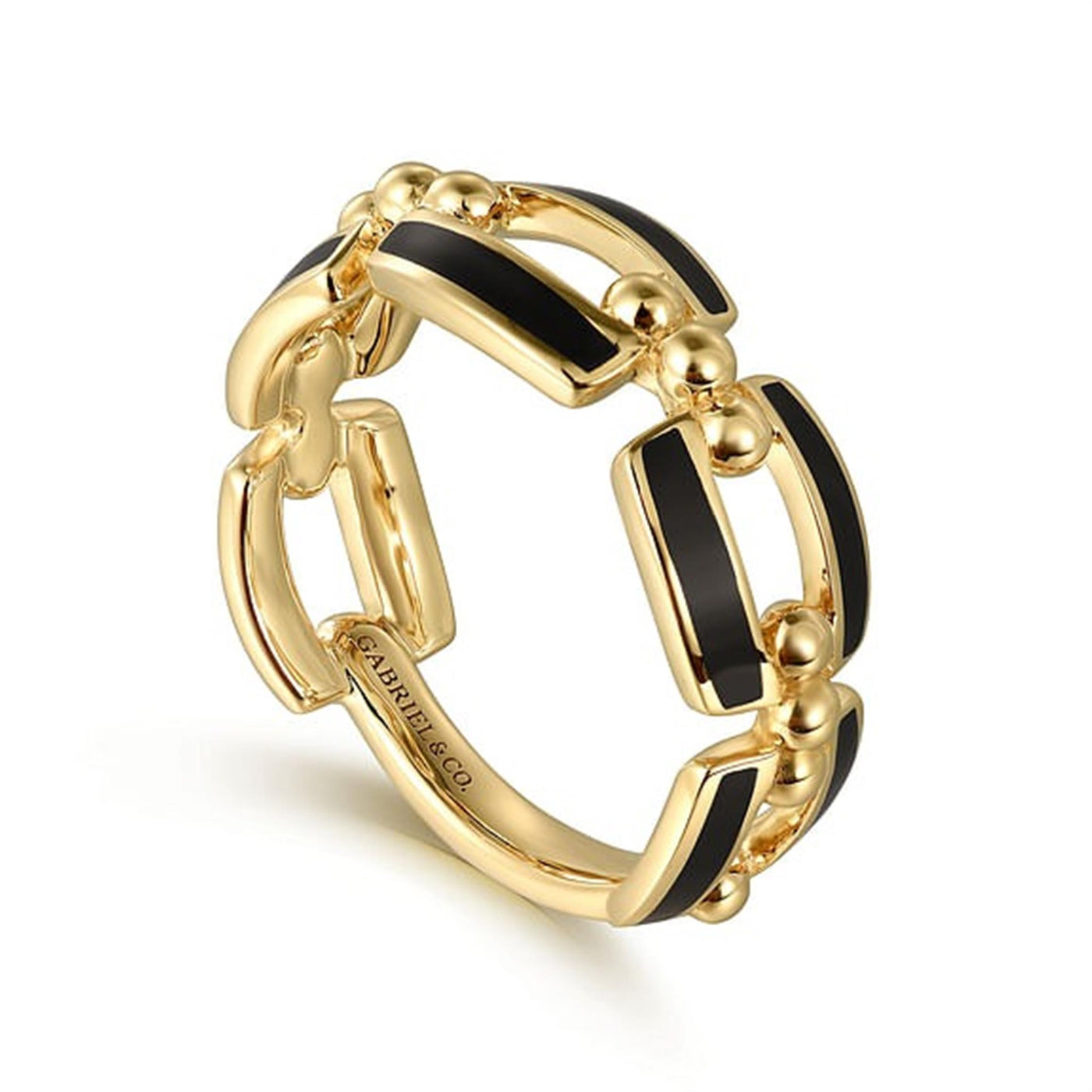 Gabriel 14K Yellow Gold Bujukan Link Style Ring