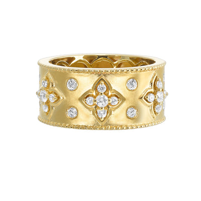 14K Yellow Gold .50ctw Clover Diamond Fashion Ring