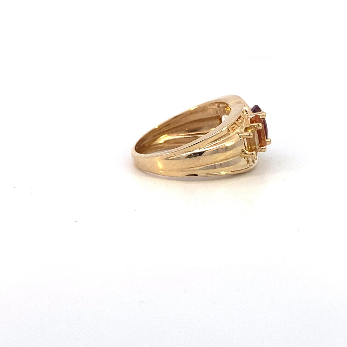 Estate 14K Yellow Gold 1.95ctw Five Stone Style Citrine  Ring