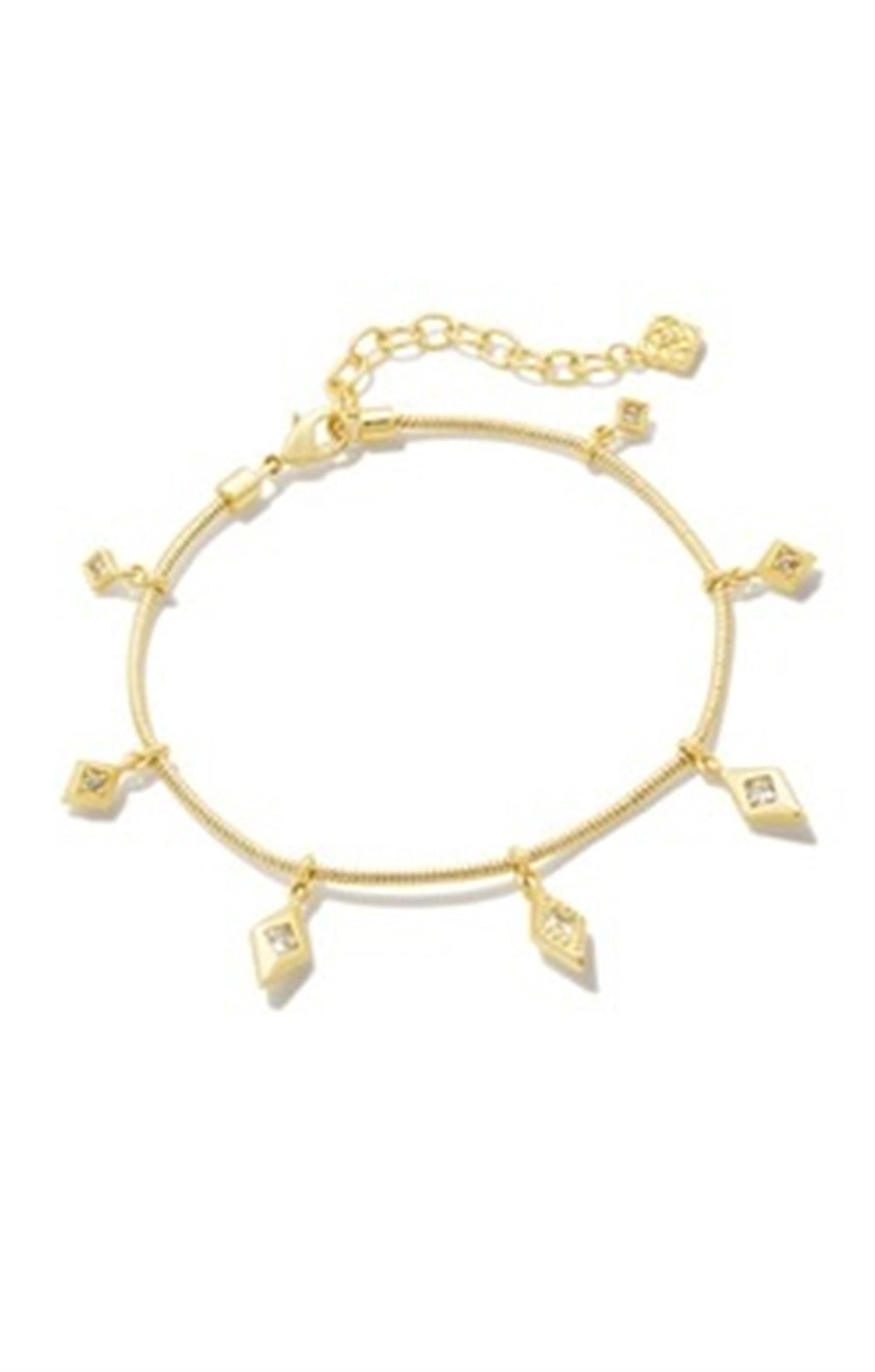 Gold Tone Bracelet Featuring White Crystal by Kendra Scott