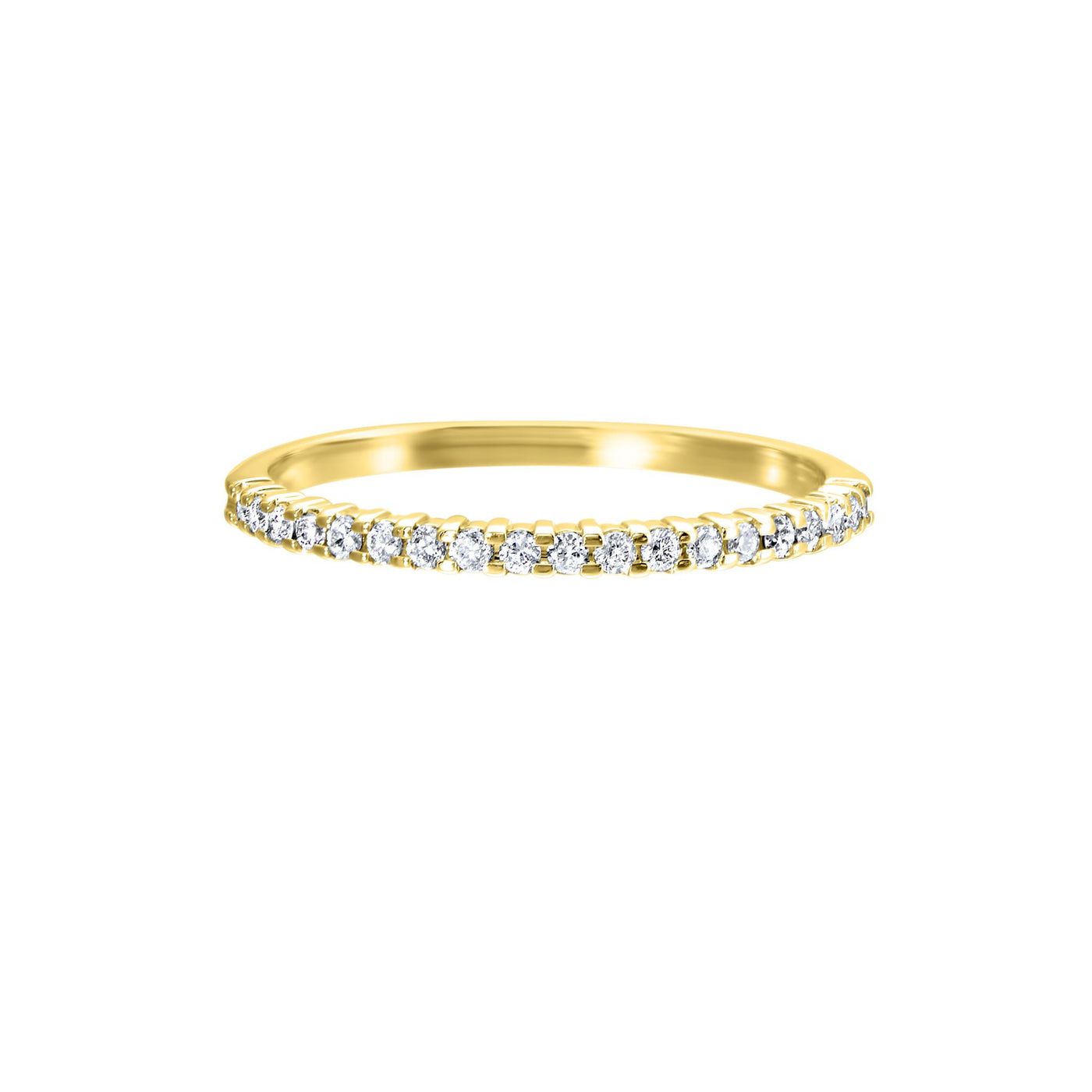 10K Yellow Gold .16ctw Stackable Diamond Band