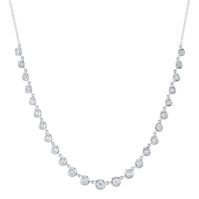 Shy Creation 14K White Gold 0.60ctw Traditional Style Necklace