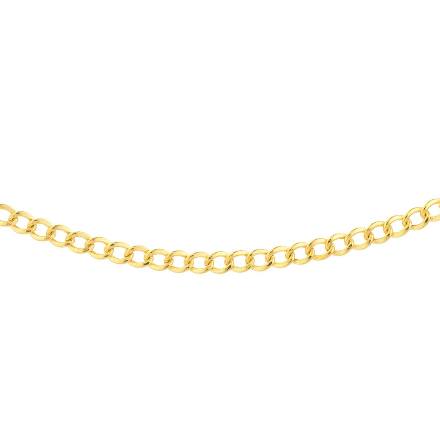 10K Yellow Gold 7" Solid  Curb Chain