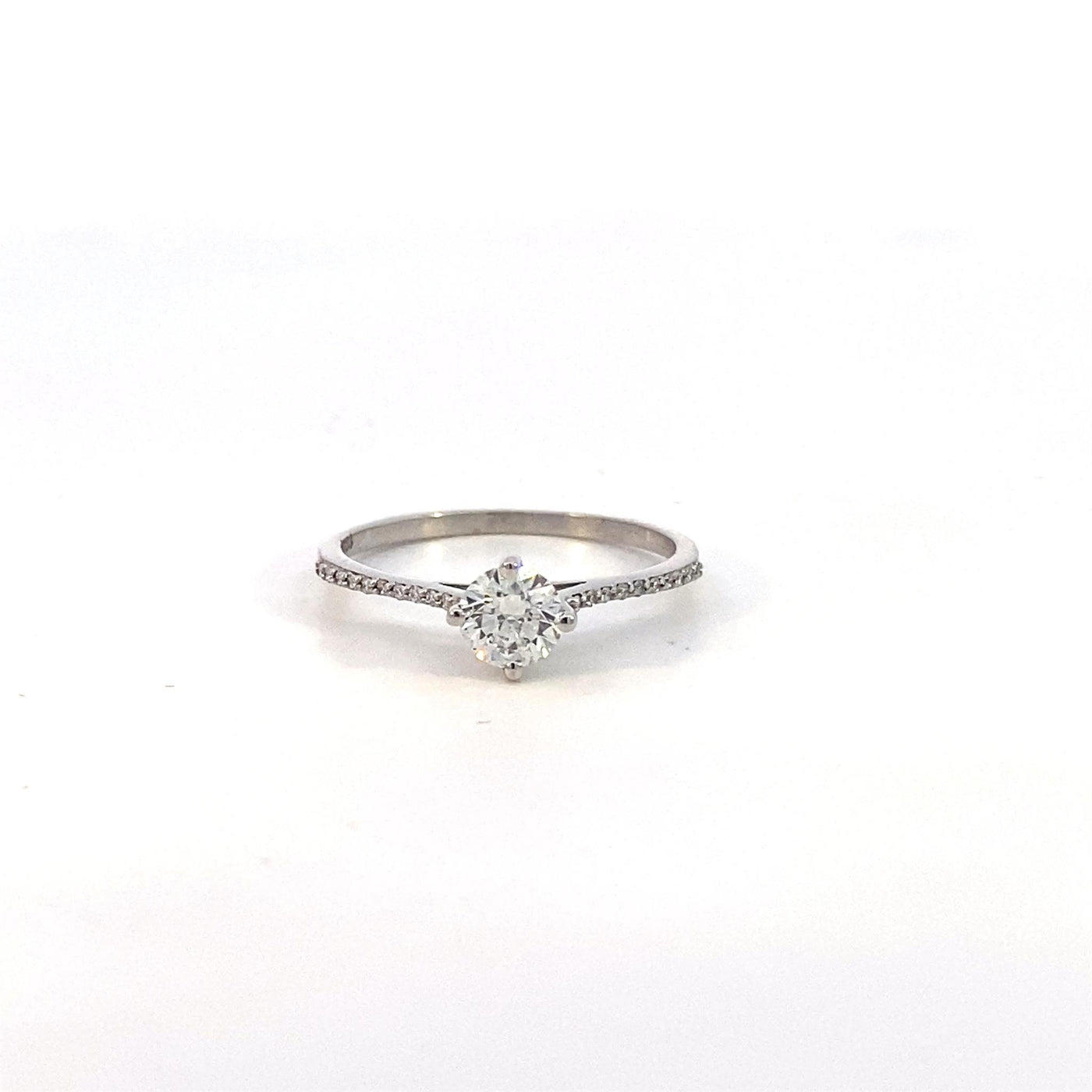 10K White Gold .48ctw 4 Prong Diamond Engagement Ring by Estate