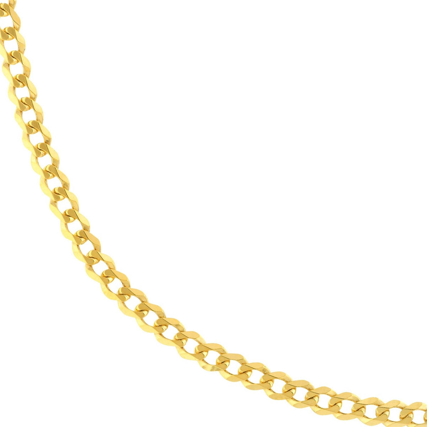 10K Yellow Gold 3.1mm 20" Curb Chain