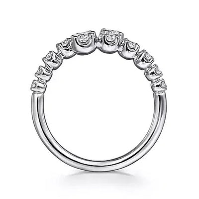 Gabriel - Lusso Collection 14K White Gold .52ctw Bypass Diamond Fashion Ring
