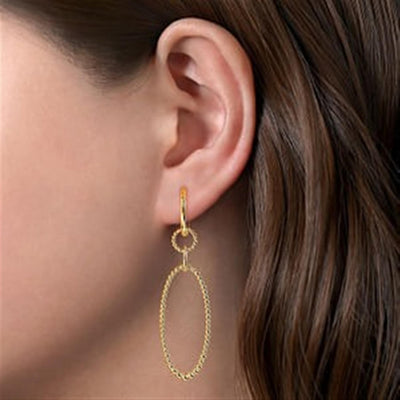 Gabriel 14K Yellow Gold Bujukan Huggie Dangle Style Earrings