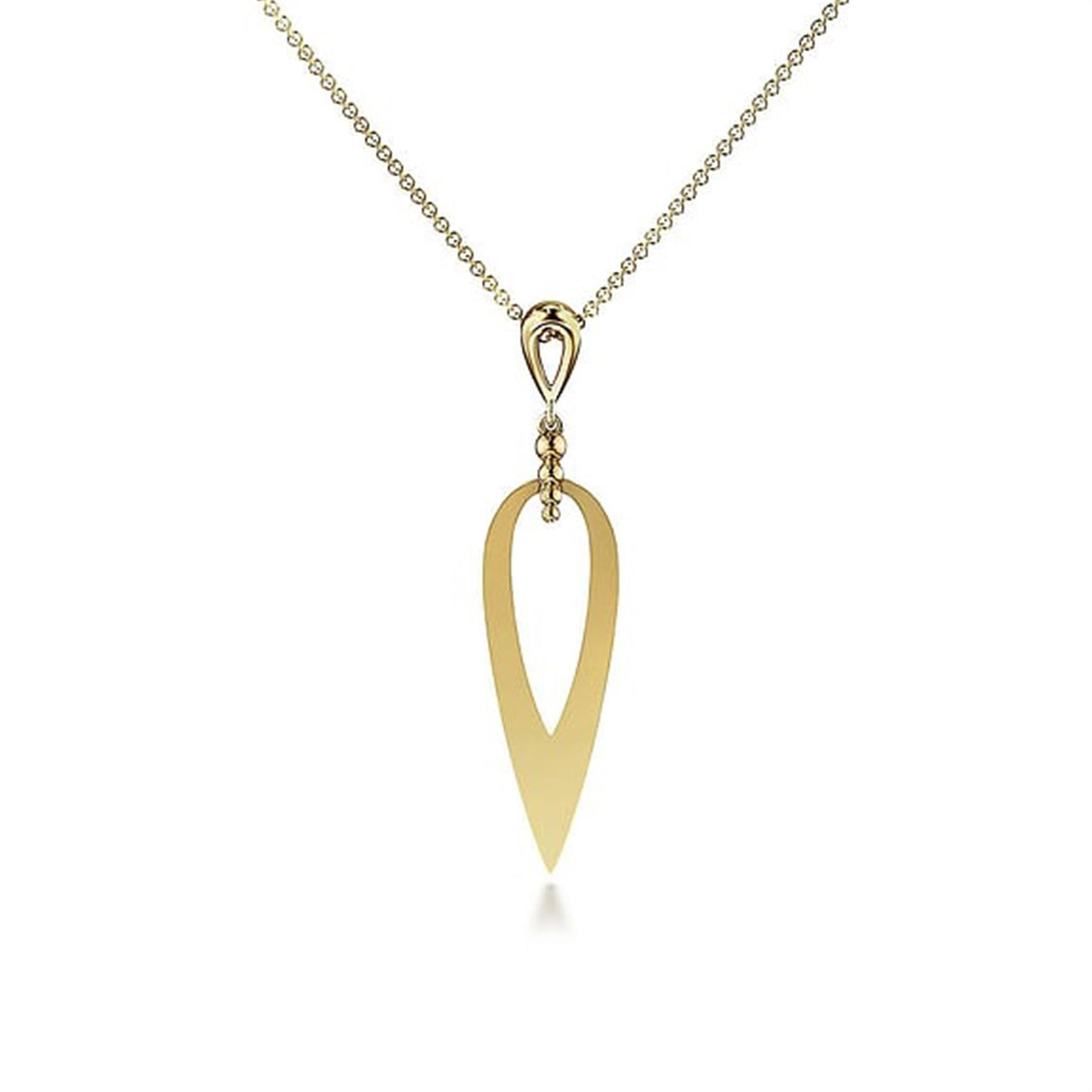 14K Yellow Gold 18" Adjustable Bujukan Style Drop Necklace