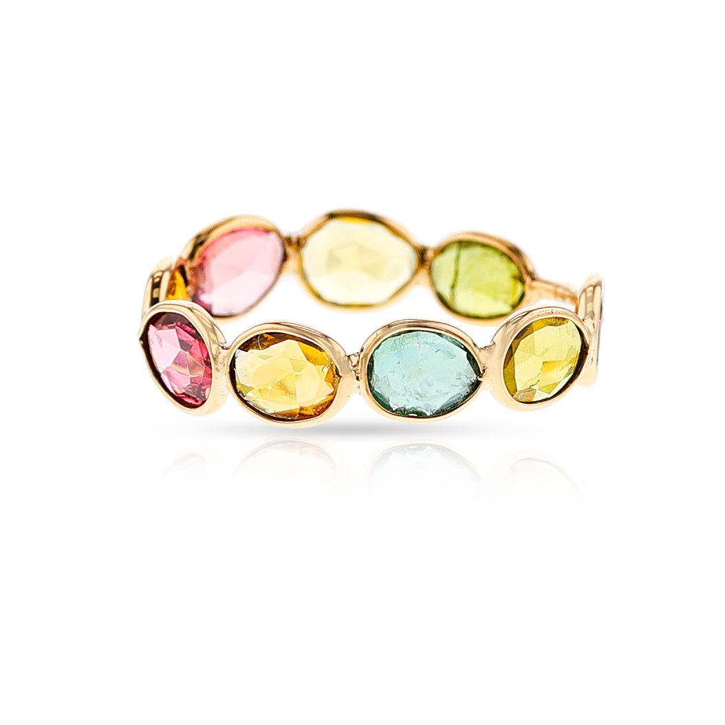 14K Yellow Gold 2.45ctw Band Style Tourmalines Ring