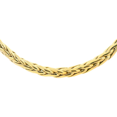 Estate 18K Yellow Gold 3.8-6.3mm 18" Wheat Chain