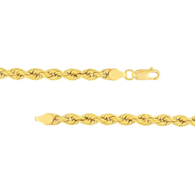 10K Yellow Gold 9" Solid Chain Rope