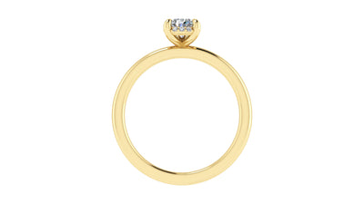 14K Yellow Gold .77ctw Hidden Halo Engagement Ring by Thollot