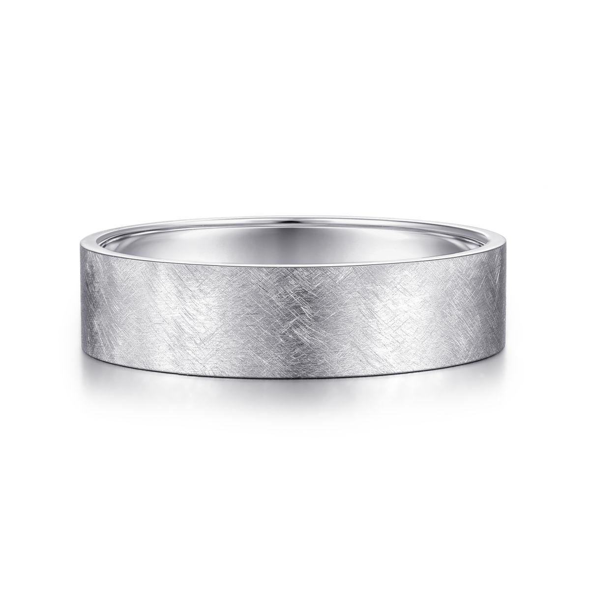 Gabriel 14K White Gold 6mm Wedding Band