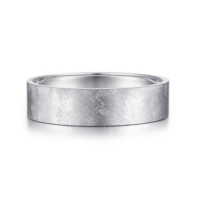 Gabriel 14K White Gold 6mm Wedding Band