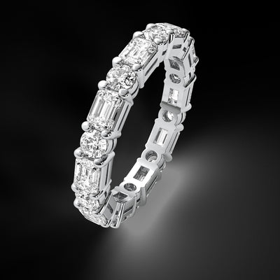 Platinum 3.00ctw Diamond Eternity Band