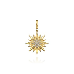 Gabriel 14K Yellow Gold Starburst Medallion Pendant