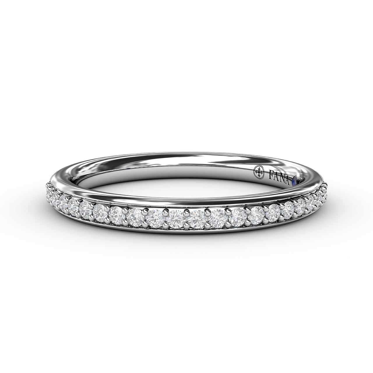 Fana 14K White Gold 0.20ctw Diamond Wedding Band