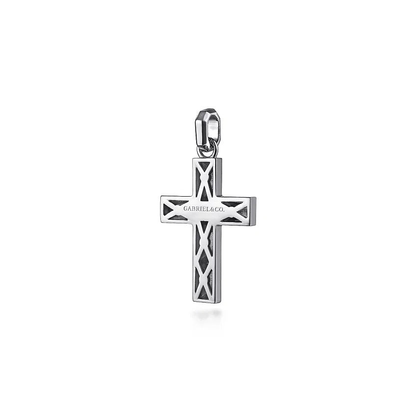 Gabriel Sterling Silver Cross Sentiment Charm