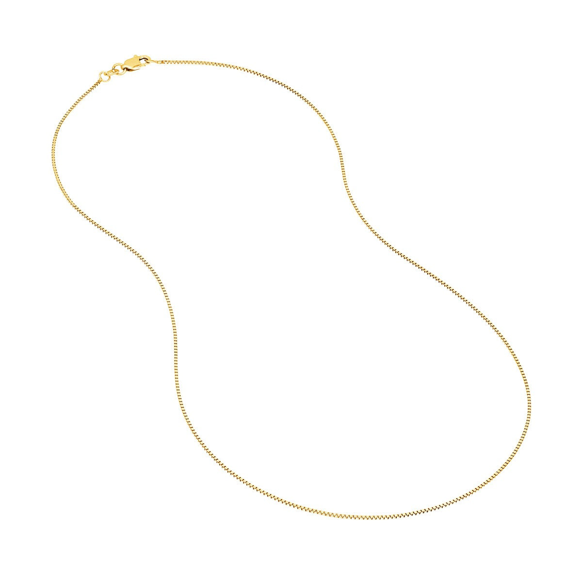 14K Yellow Gold .8mm 20" Box Chain