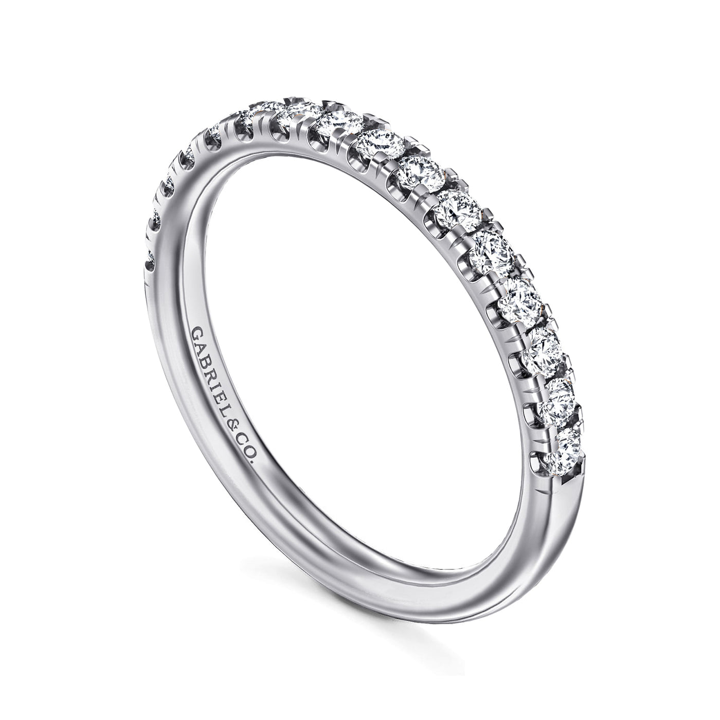 Gabriel 14K White Gold 0.39ctw Clearly Flawless Diamond Band