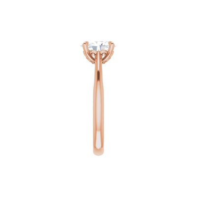 Ever & Ever 14K Rose Gold .01ctw 4 Prong Style Diamond Semi-Mount Engagement Ring