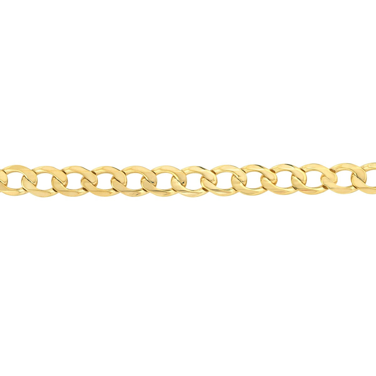 14K Yellow Gold 7.1mm 20" Curb Chain