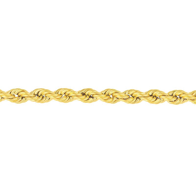 10K Yellow Gold 9" Solid Chain Rope