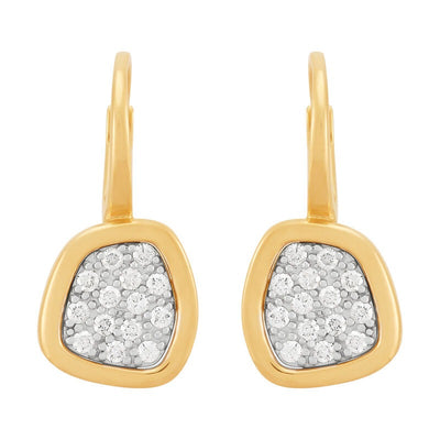 Armadani 14K Yellow Gold 0.31ctw Contemporary Dangle Style Diamond Earrings