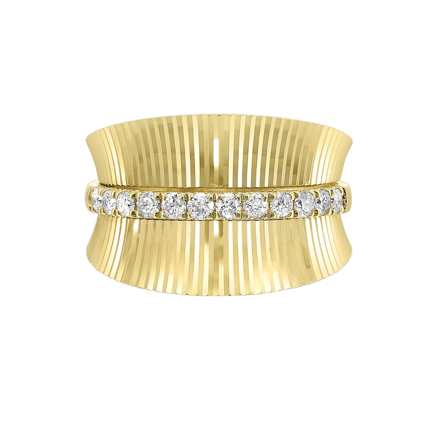 14K Yellow Gold 0.33ctw Cigar Diamond Fashion Ring