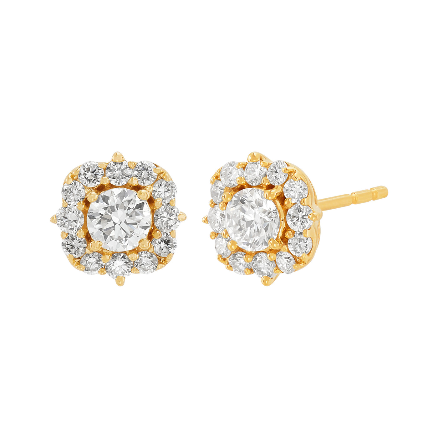 Armadani 14K Yellow Gold 0.75ctw Stud Style Lab Grown Diamond Earrings