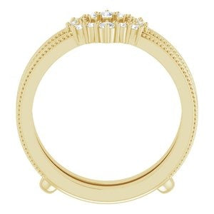 Ever & Ever 14K Yellow Gold .16ctw Diamond Ring Guard