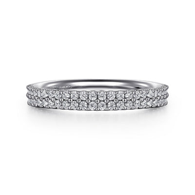 Gabriel 14K White Gold 0.30ctw Stackable Diamond Band
