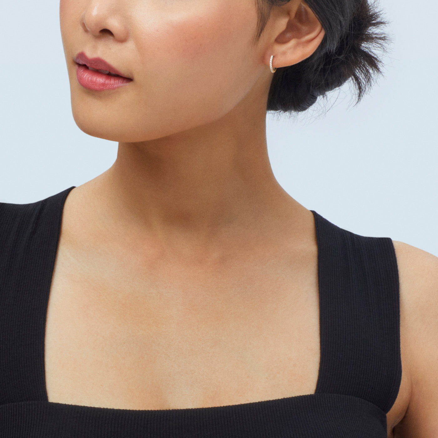 Armadani 14K Yellow Gold 0.25ctw Round Hoop Style Lab Grown Diamond Earrings