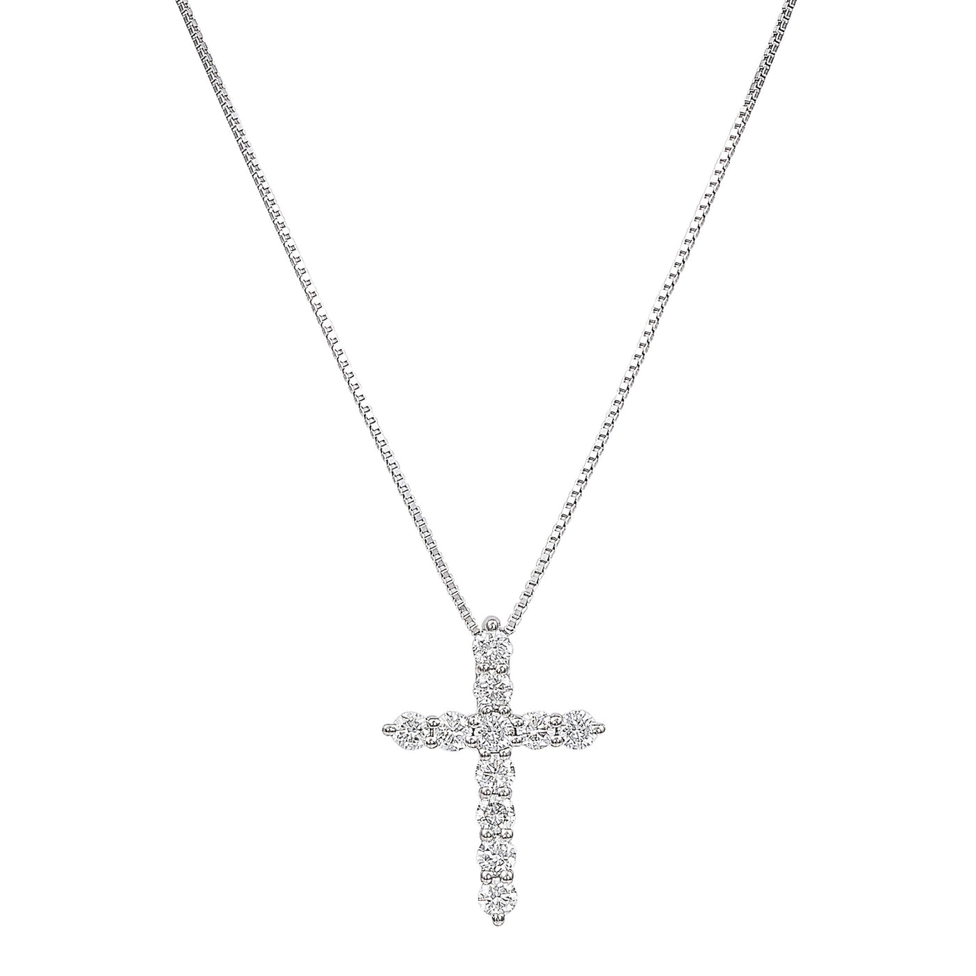 Armadani 10K White Gold 0.34ctw Cross Style Lab Created Diamond Pendant