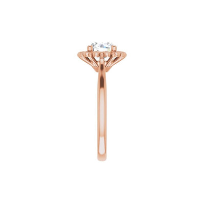 Ever & Ever 14K Rose Gold 4 Prong Style Diamond Semi-Mount Engagement Ring