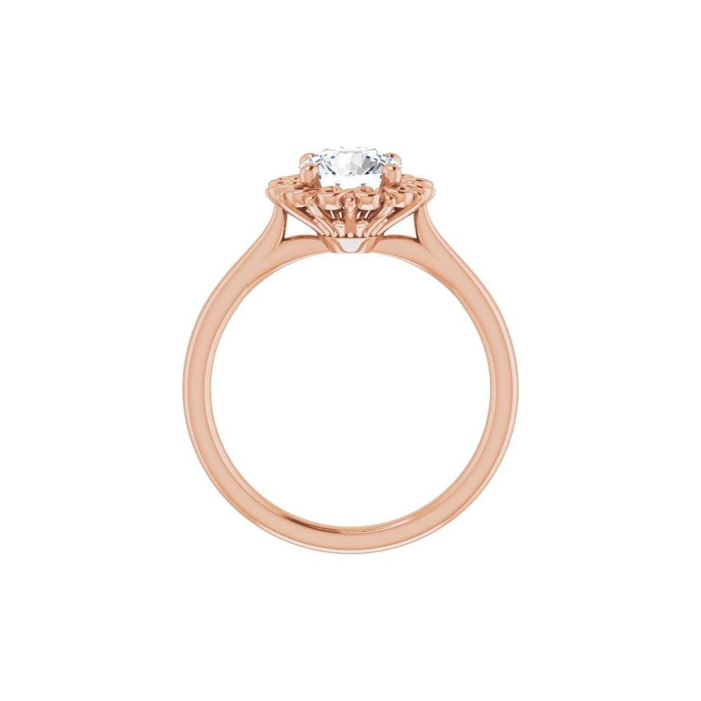 Ever & Ever 14K Rose Gold 4 Prong Style Diamond Semi-Mount Engagement Ring