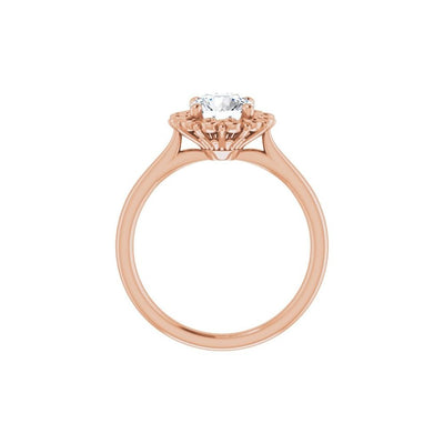 Ever & Ever 14K Rose Gold 4 Prong Style Diamond Semi-Mount Engagement Ring