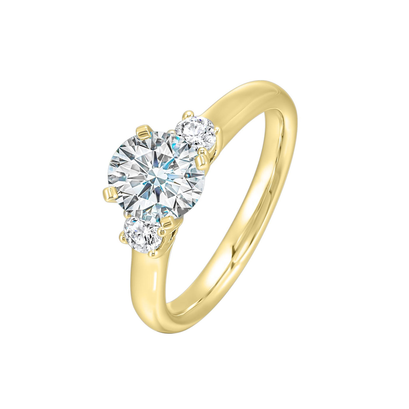 Thollot-Colorado Cut 14K White & Yellow Gold 0.25ctw 4 Prong Style Diamond Semi-Mount Engagement Ring