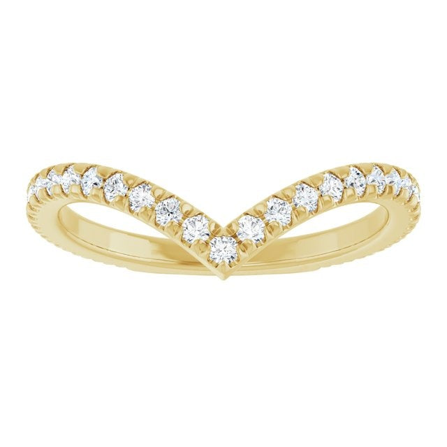 Ever & Ever 14K Yellow Gold .38ctw Chevron Diamond Band