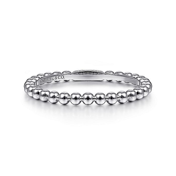 Gabriel 14K White Gold Bujukan Stackable Style Ring